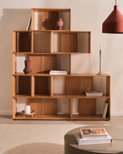 Load image into Gallery viewer, Litto set of 6 modular shelving units in oak wood veneer, 101 x 152 cm - image 13