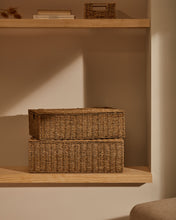 Load image into Gallery viewer, Tossa set of 2 natural fiber baskets with lids, 55 x 36 cm / 60 x 40 cm - image 3