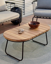 Load image into Gallery viewer, Salguer outdoor coffee table in solid acacia &amp; brown steel, Ø 100 x 50 cm FSC 100% - image 5