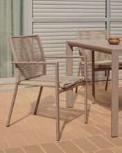 Load image into Gallery viewer, Culip stackable outdoor chair in aluminium and cord in brown - image 11