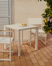 Load image into Gallery viewer, Culip aluminium outdoor table in powder coated white finish, 77 x 77 cm - image 5