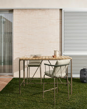 Load image into Gallery viewer, Salguer solid acacia &amp; brown steel bar table, outdoor suitable, 140 x 70 cm FSC 100% - image 5