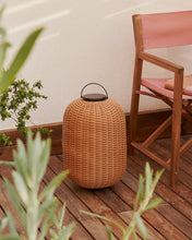 Load image into Gallery viewer, Saranella large portable table lamp in brown polyrattan - image 3