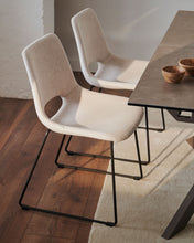 Load image into Gallery viewer, Zahara chair in beige with steel legs in a black finish FSC 100% - image 11