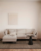 Load image into Gallery viewer, Gilma 3 seater sofa w/ right/left-hand chaise longue, chenille pearl with black legs, 260 cm - image 11