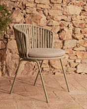Load image into Gallery viewer, Saconca outdoor chair made with cord and green galvanised steel - image 11