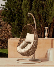 Load image into Gallery viewer, Hanging armchair with light grey Florina brown feet - image 5