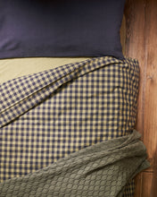 Load image into Gallery viewer, Set Yanil duvet cover, bottom and pillowcase 100% cotton green and blue squares 60x120cm - image 5