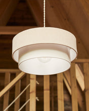 Load image into Gallery viewer, Bianella ceiling lamp in cotton and beige corduroy, Ø 40 cm. - image 3