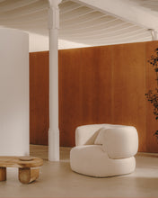 Load image into Gallery viewer, Martina ecru bouclé swivel armchair with cushion FSC Mix Credit - image 11