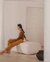 Load image into Gallery viewer, Martina ecru chenille footrest 123 x 85cm - image 3