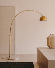 Load image into Gallery viewer, Madali metal floor lamp with brass and white marble finish UK - image 3