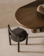 Load image into Gallery viewer, Mailen oval table in ash wood veneer with dark finish, Ø 220 x 105 cm - image 6