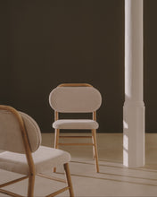 Load image into Gallery viewer, Helda chair in beige chenille and solid oak wood FSC Mix Credit - image 11