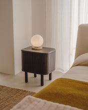 Load image into Gallery viewer, Mailen bedside table in ash veneer with a dark finish 50 x 55 cm - image 9