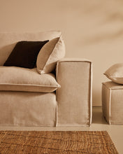 Load image into Gallery viewer, Anarela removable-cover 3-seater sofa with beige linen cushions FSC Mix Credit 280 cm. - image 10