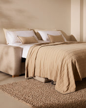 Load image into Gallery viewer, Anley beige 2-seater sofa bed with solid beech wood legs 204cm FSC Mix Credit - image 8