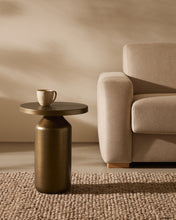 Load image into Gallery viewer, Malya metal round side table in brushed copper, Ø 40.5 cm - image 3