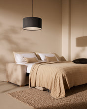 Load image into Gallery viewer, Anley beige 3-seater sofa bed with solid beech wood legs 224cm FSC Mix Credit - image 8