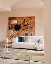 Load image into Gallery viewer, Juhe floor lamp in in ash wood veneer, steel and white marble UK adapter - image 3