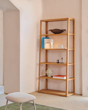 Load image into Gallery viewer, Maymai shelf with solid oak structure 90 x 193 cm - image 5