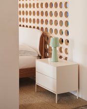 Load image into Gallery viewer, Vedrana two-drawer bedside table white lacquered MDF 60 x 55 cm - image 7