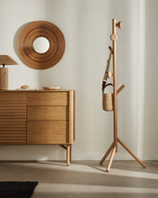 Load image into Gallery viewer, Nadue coat rack in solid beech wood with natural finish 163 cm - image 3