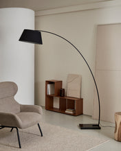 Load image into Gallery viewer, Juhe floor lamp in steel and black marble UK adapter - image 2