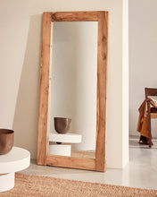 Load image into Gallery viewer, Maden wooden mirror with a natural finish 80 x 180 cm - image 3