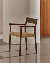 Load image into Gallery viewer, Yalia chair in solid oak with walnut finish and rope seat FSC 100% - image 11