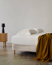 Load image into Gallery viewer, Ofelia base with ecru removable cover and solid beech wooden legs for a 180 x 200 cm mattress FSC Mix Credit - image 6