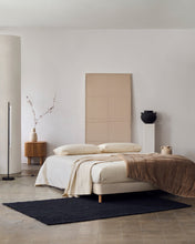 Load image into Gallery viewer, Ofelia base with ecru removable cover and solid beech wooden legs for a 160 x 200 cm mattress - image 5