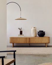 Load image into Gallery viewer, Mailen 2 door TV stand in ash veneer with a natural finish 200 x 50 cm - image 9