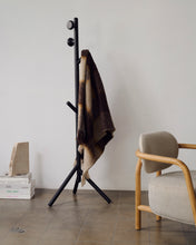Load image into Gallery viewer, Nadue coat rack in solid beech wood with black finish 163 cm - image 3