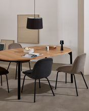 Load image into Gallery viewer, Montuiri extendable round table in oak veneer and steel legs with black finish, Ø 120 (200) cm - image 10