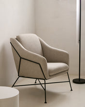 Load image into Gallery viewer, Brida armchair in beige and steel legs with black finish - image 9
