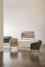 Load image into Gallery viewer, Brida armchair in beige and steel legs with black finish - image 10