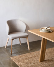 Load image into Gallery viewer, Darice chair in brown chenille and solid beech wood in a natural finish FSC 100% - image 9