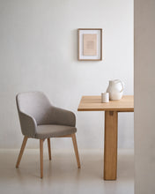 Load image into Gallery viewer, Nelida chair in brown chenille and solid beech wood in a natural finish FSC 100% - image 9