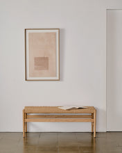 Load image into Gallery viewer, Zaide bench made of solid oak wood in a natural finish and rope cord seat, 120 cm, FSC 100% - image 3