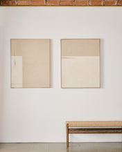 Load image into Gallery viewer, Salin abstract painting with a horizontal linen stripe 80 x 100 cm - image 5