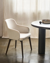 Load image into Gallery viewer, Nelida chair in beige chenille and solid beech wood in a walnut finish FSC 100% - image 8