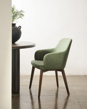 Load image into Gallery viewer, Nelida chair in green chenille and solid beech wood in a natural finish FSC 100% - image 9