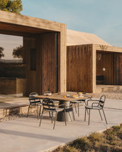 Load image into Gallery viewer, Tudons outdoor table in aluminium with a grey and teak finish, 148 x 148 cm FSC 100% - image 8