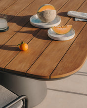 Load image into Gallery viewer, Tudons outdoor table in aluminium with a grey and teak finish, 148 x 148 cm FSC 100% - image 9
