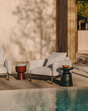 Load image into Gallery viewer, Sorells outdoor modular armchair in aluminium with green finish - image 14