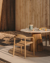Load image into Gallery viewer, Nina stackable chair in FSC 100% solid acacia wood and beige rope seat - image 11