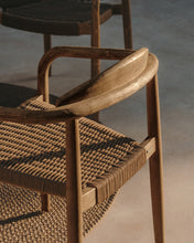 Load image into Gallery viewer, Nina stackable chair in FSC 100% solid acacia wood and beige rope seat - image 10
