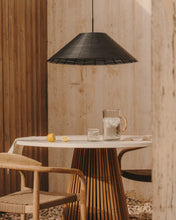 Load image into Gallery viewer, Saranella lampshade for outdoor ceiling lamp in black synthetic rattan Ø 70cm - image 3