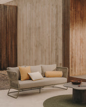 Load image into Gallery viewer, Saconca 3-seater outdoor sofa made of cord and green galvanised steel, 189 cm - image 7